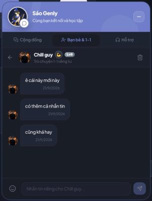 Giao diện cửa sổ chat của GenLang