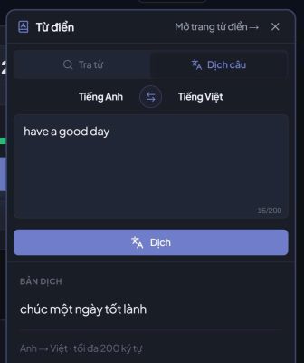 Giao diện từ điển tự động của GenLang